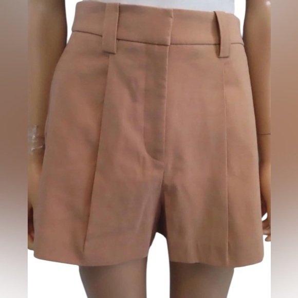 A.L.C. Rose Ash Huxley Linen Blend Pleat Front Shorts Size US 2 - Picture 4 of 6